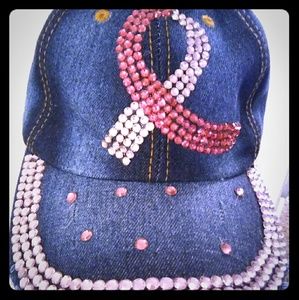 Custom Denim Breast Cancer Hat